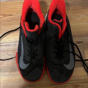 Nike Black and Red Sports Sneakers